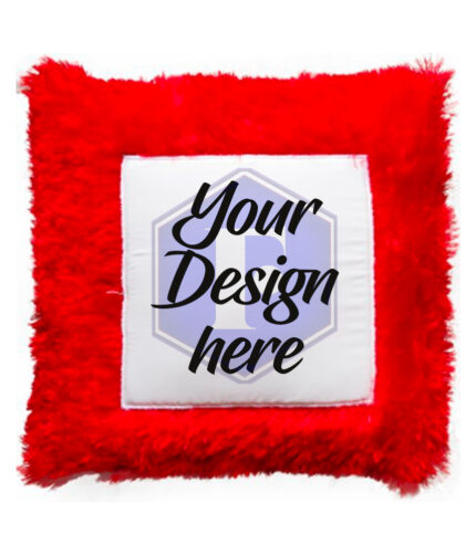Square Fur Cushion with your design